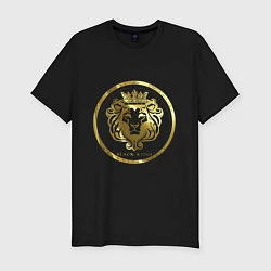 Футболка slim-fit Golden lion, цвет: черный