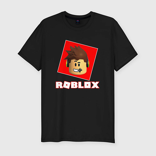 Мужская slim-футболка ROBLOX / Черный – фото 1