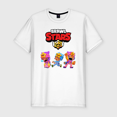 Мужская slim-футболка BRAWL STARS / Белый – фото 1