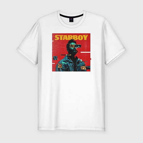Мужская slim-футболка STARBOY / Белый – фото 1