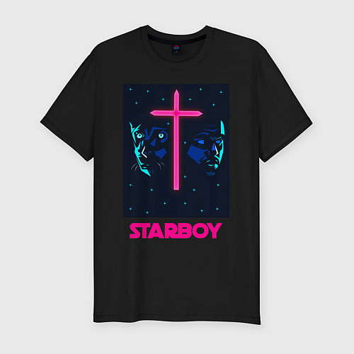 Мужская slim-футболка STARBOY / Черный – фото 1