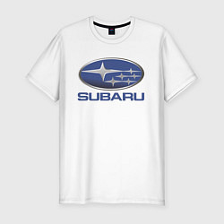 Футболка slim-fit SUBARU, цвет: белый