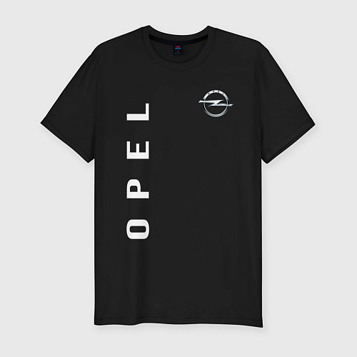 Мужская slim-футболка Opel / Черный – фото 1
