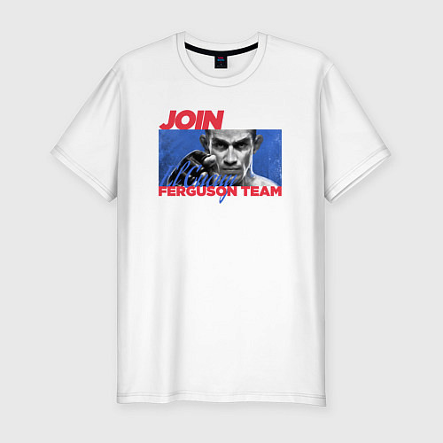 Мужская slim-футболка Ferguson team / Белый – фото 1