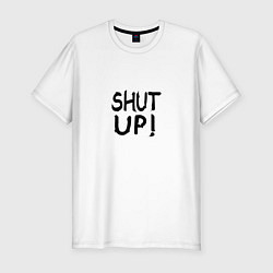 Футболка slim-fit Shut Up Егор Крид, цвет: белый