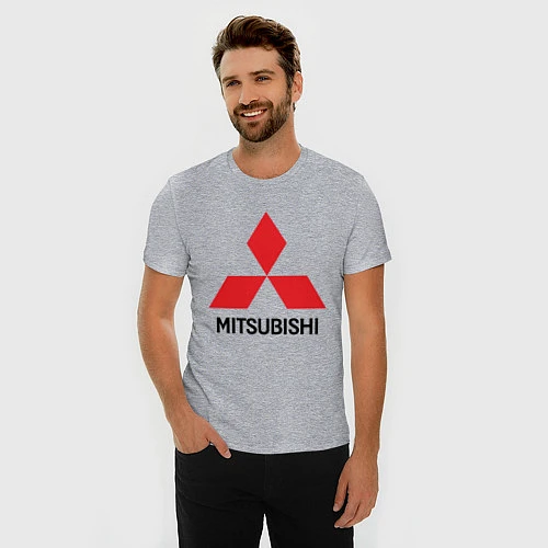 Мужская slim-футболка MITSUBISHI / Меланж – фото 3