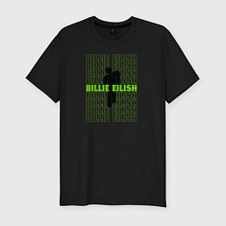 Мужская slim-футболка BILLIE EILISH logo