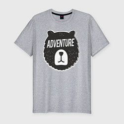 Футболка slim-fit Bear Adventure, цвет: меланж