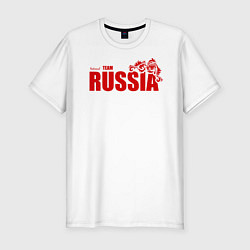 Футболка slim-fit Russia, цвет: белый