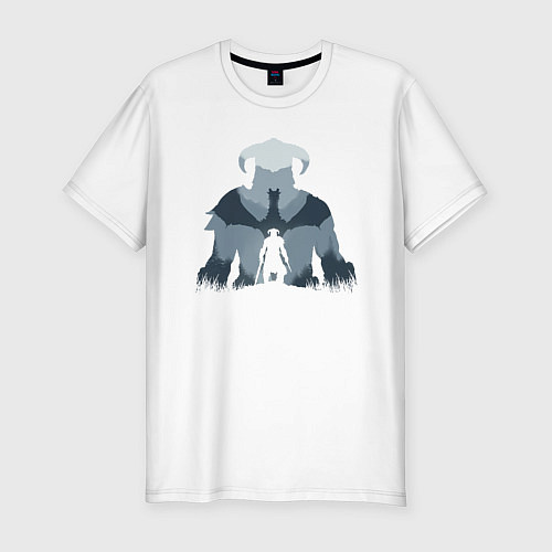 Мужская slim-футболка THE ELDER SCROLLS / Белый – фото 1