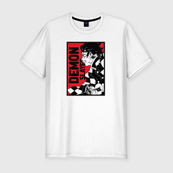 Футболка slim-fit KIMETSU NO YAIBA, цвет: белый