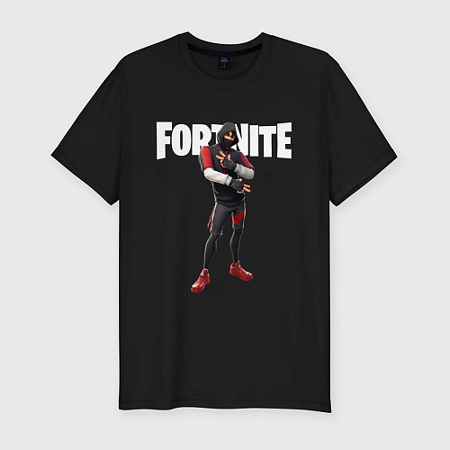 Мужская slim-футболка FORTNITE IKONIK / Черный – фото 1