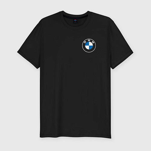 Мужская slim-футболка BMW LOGO 2020 / Черный – фото 1