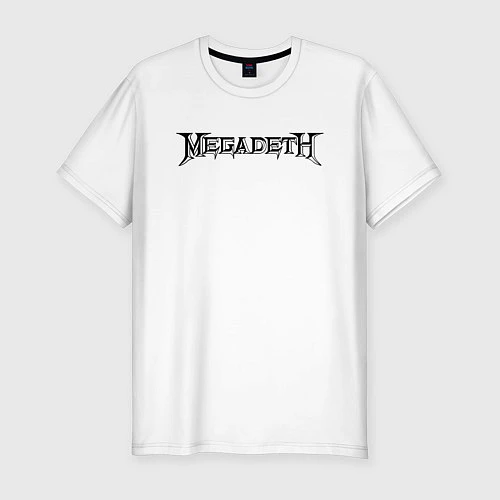 Мужская slim-футболка Megadeth / Белый – фото 1