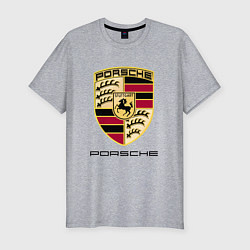 Футболка slim-fit PORSCHE, цвет: меланж