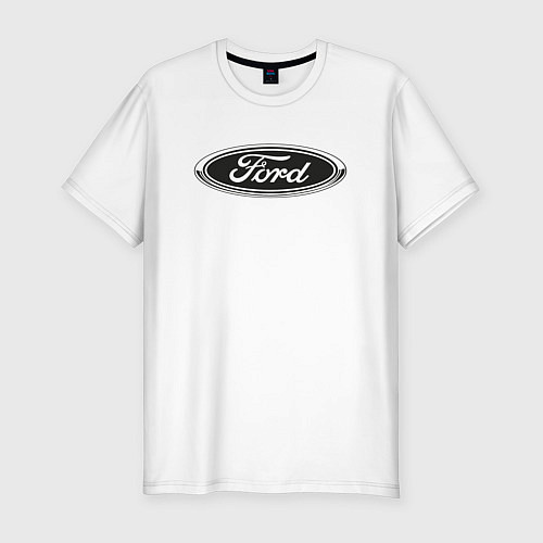 Мужская slim-футболка Ford / Белый – фото 1