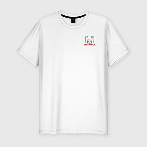 Мужская slim-футболка HONDA / Белый – фото 1