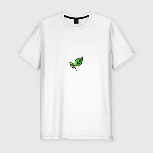 Мужская slim-футболка VEGETARIAN / Белый – фото 1