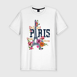 Мужская slim-футболка Париж
