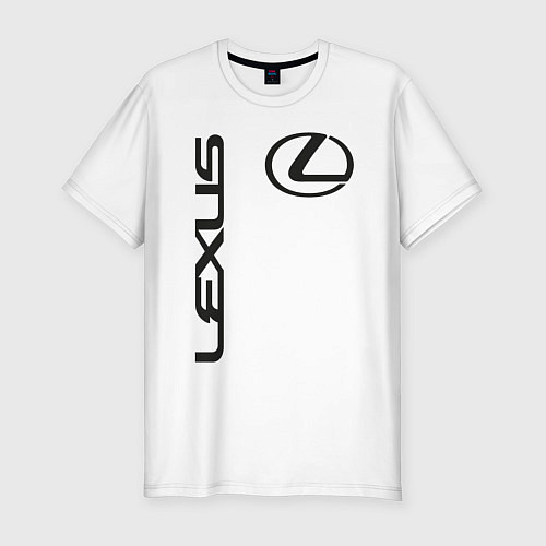Мужская slim-футболка LEXUS / Белый – фото 1