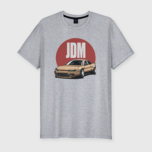 Мужская slim-футболка JDM / Меланж – фото 1