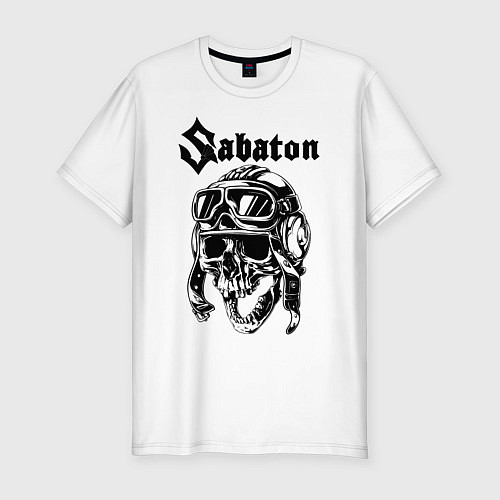 Мужская slim-футболка Sabaton / Белый – фото 1
