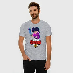 Футболка slim-fit BRAWL STARS BIBI, цвет: меланж — фото 2