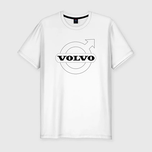 Мужская slim-футболка VOLVO / Белый – фото 1