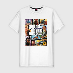 Футболка slim-fit GTA5, цвет: белый