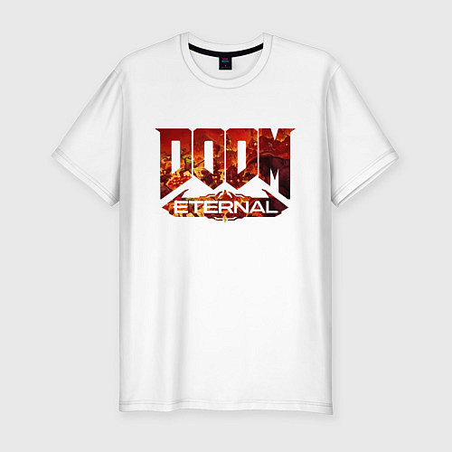 Мужская slim-футболка DOOM Eternal / Белый – фото 1