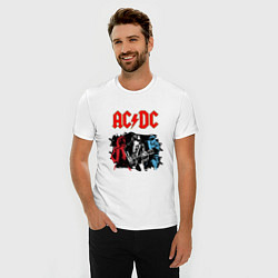 Футболка slim-fit ACDC, цвет: белый — фото 2