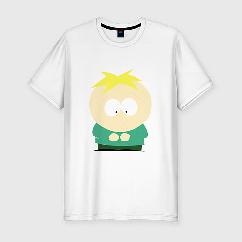 Мужская slim-футболка South Park Баттерс / Белый – фото 1