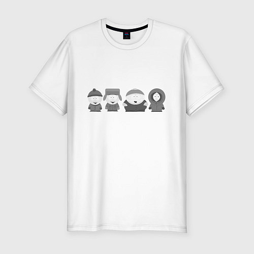 Мужская slim-футболка South Park / Белый – фото 1