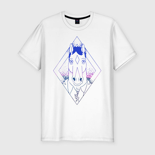 Мужская slim-футболка BoJack Horseman / Белый – фото 1