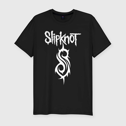 Мужская slim-футболка SLIPKNOT / Черный – фото 1