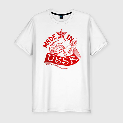 Мужская slim-футболка Atomic Heart: Made in USSR / Белый – фото 1