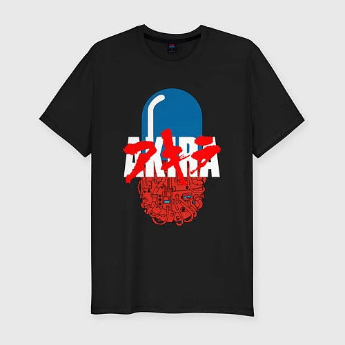 Мужская slim-футболка AKIRA / Черный – фото 1