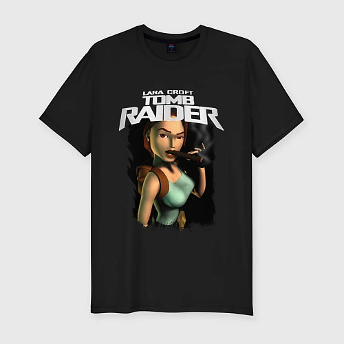Мужская slim-футболка TOMB RAIDER / Черный – фото 1
