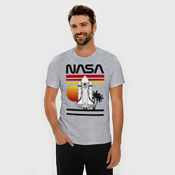 Футболка slim-fit NASA, цвет: меланж — фото 2