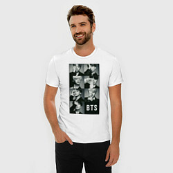 Футболка slim-fit BTS, цвет: белый — фото 2