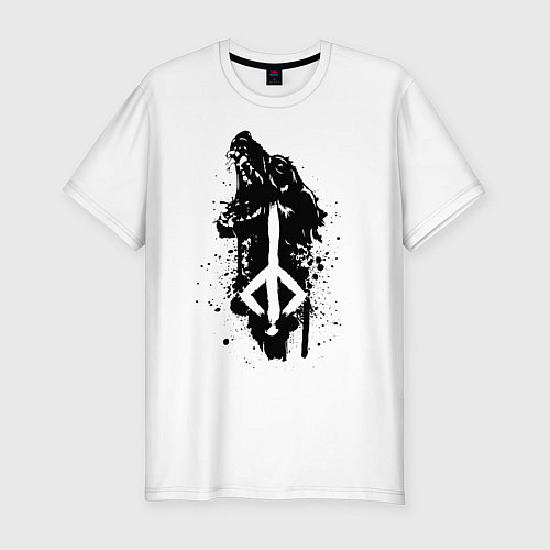 Мужская slim-футболка BLOODBORNE / Белый – фото 1