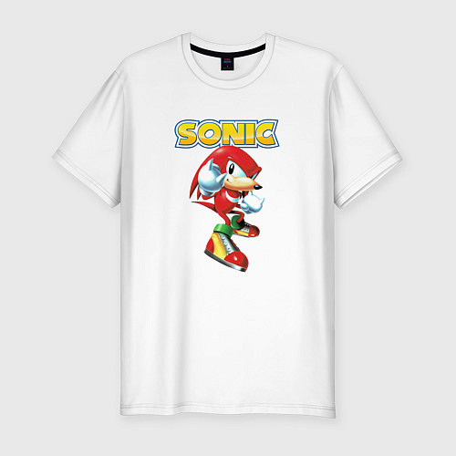 Мужская slim-футболка Sonic / Белый – фото 1