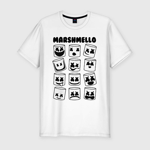 Мужская slim-футболка FORTNITE x MARSHMELLO / Белый – фото 1