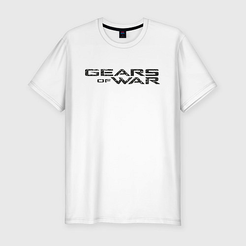 Мужская slim-футболка Gears / Белый – фото 1