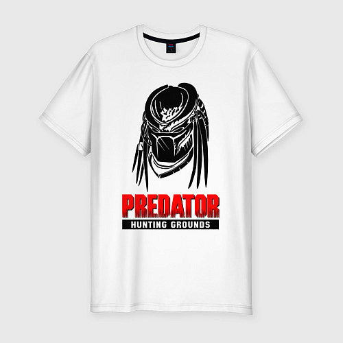 Мужская slim-футболка PREDATOR: HUNTING GROUNDS / Белый – фото 1