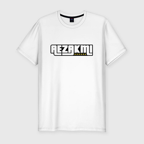 Мужская slim-футболка GTA, aezakmi / Белый – фото 1
