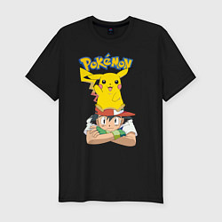 Футболка slim-fit Pokemon, цвет: черный