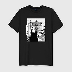 Футболка slim-fit No-Face Spirited Away Ghibli, цвет: черный