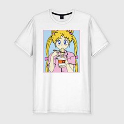 Мужская slim-футболка Sailor Moon Usagi Tsukino