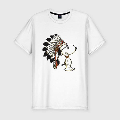 Мужская slim-футболка Snoopy / Белый – фото 1